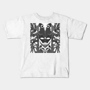 the mask of life in totonac alien pattern ecopop in bright Kids T-Shirt